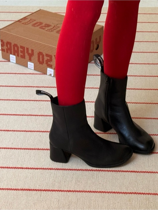 Camper Shoes - Camper Black Leather Mid-Heel Ankle Boots